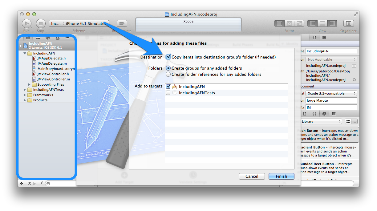 Adding AFNetworking to XCode