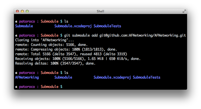 Adding AFNetworking as git submodule to your project